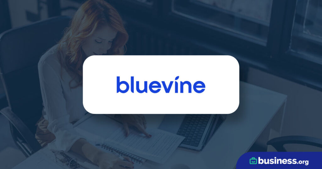 bluevine logo on faded background